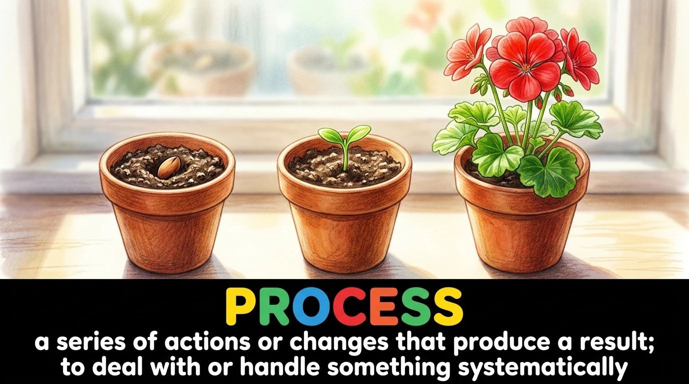 English Illustration for process